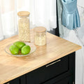 Modern Rolling Kitchen Island with Storage