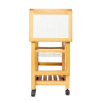 Carrito de cocina con ruedas, hoja abatible y almacenamiento