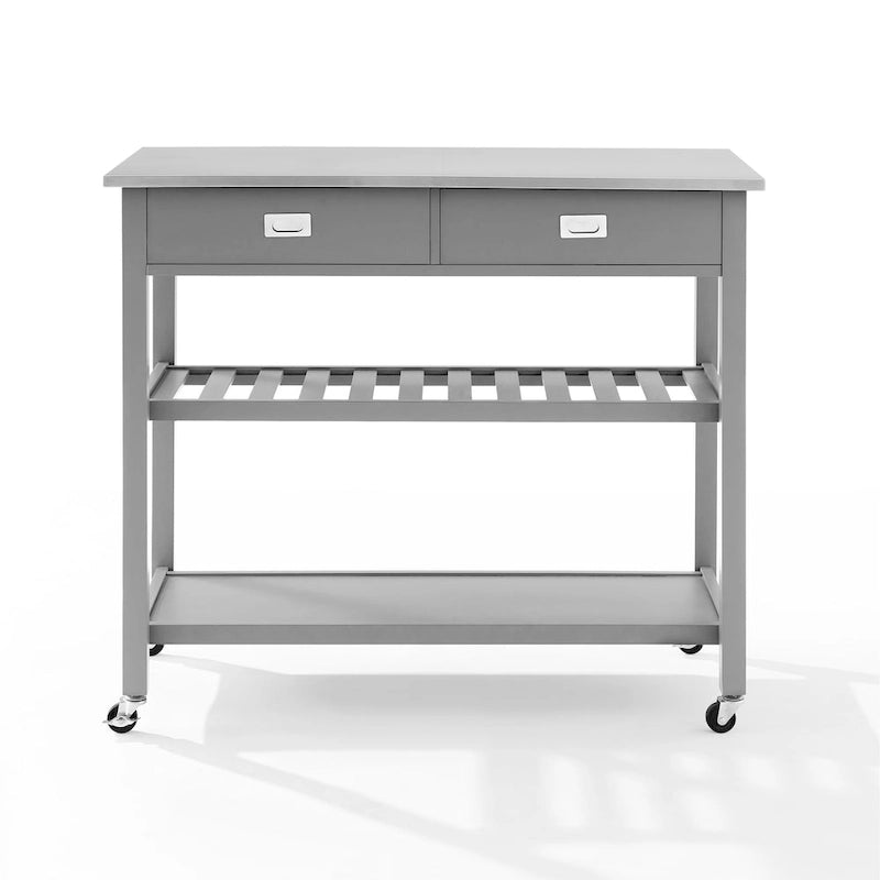Stainless Steel Top Kitchen Island Cart - 37H x 42W x 20D