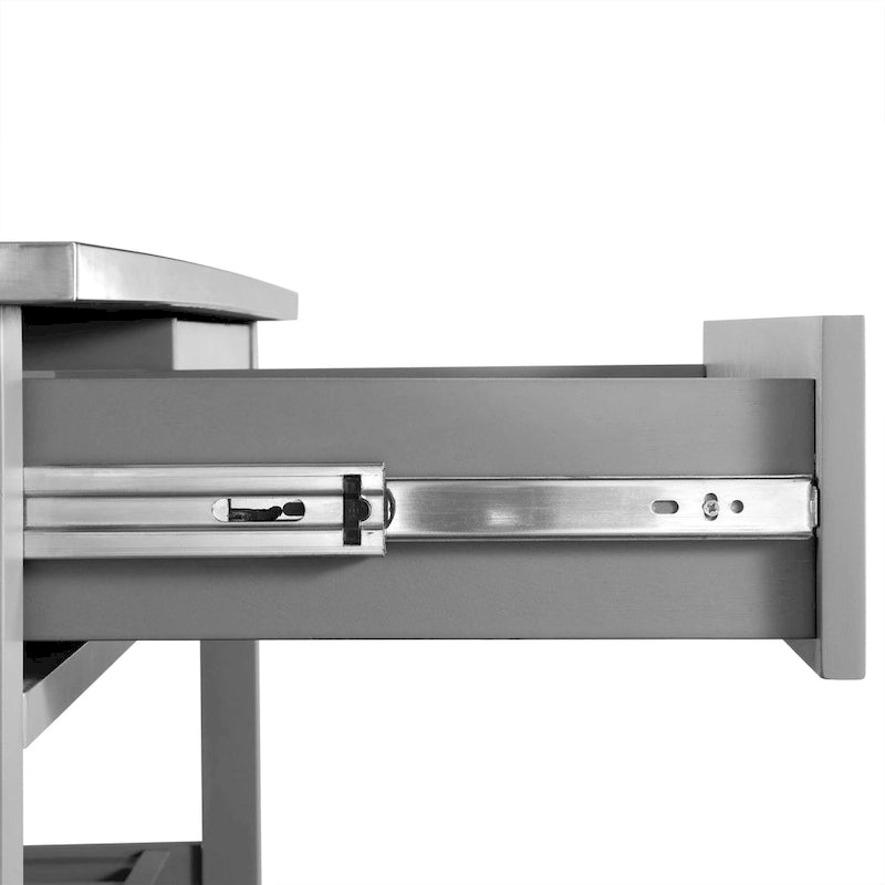 Stainless Steel Top Kitchen Island Cart - 37H x 42W x 20D