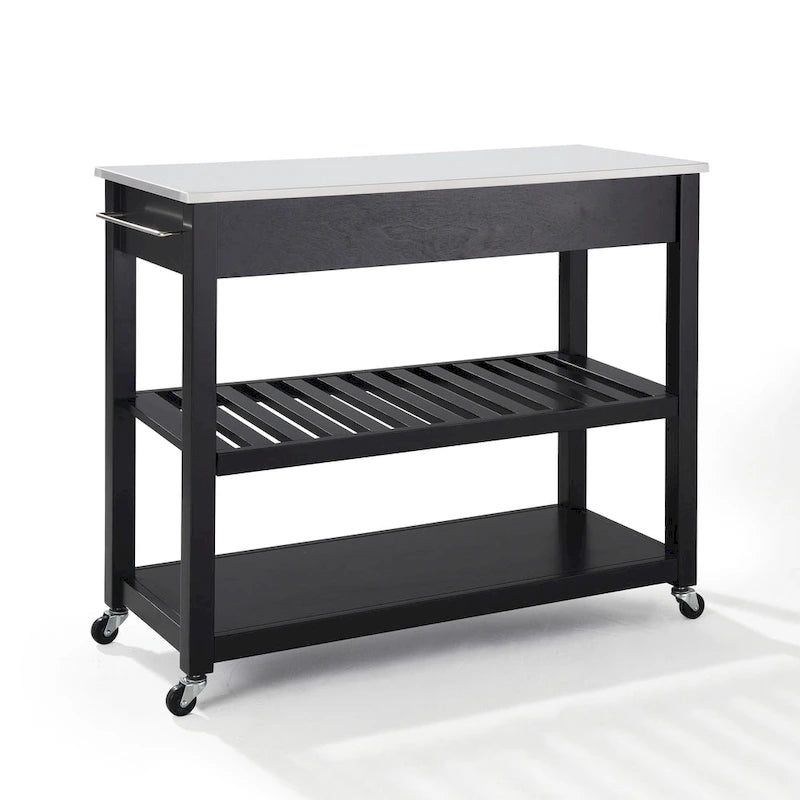 Granite Top Kitchen Prep Cart - 43W x 17D x 35H