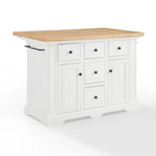 Wyspa kuchenna z drewnianym blatem i miejscem do przechowywania - 50 W x 32 D x 36 H