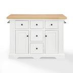 Wyspa kuchenna z drewnianym blatem i miejscem do przechowywania - 50 W x 32 D x 36 H