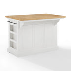 Wyspa kuchenna z drewnianym blatem i miejscem do przechowywania - 50 W x 32 D x 36 H