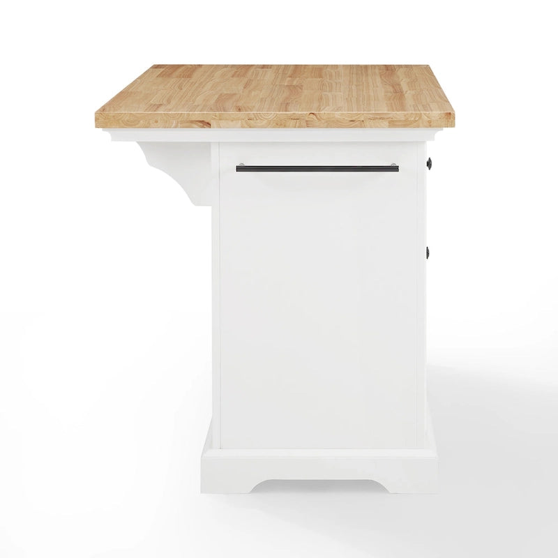 Wood Top Kitchen Island with Storage - 50 W x 32 D x 36 H