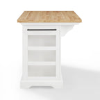 Wyspa kuchenna z drewnianym blatem i miejscem do przechowywania - 50 W x 32 D x 36 H