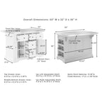 Wyspa kuchenna z drewnianym blatem i miejscem do przechowywania - 50 W x 32 D x 36 H