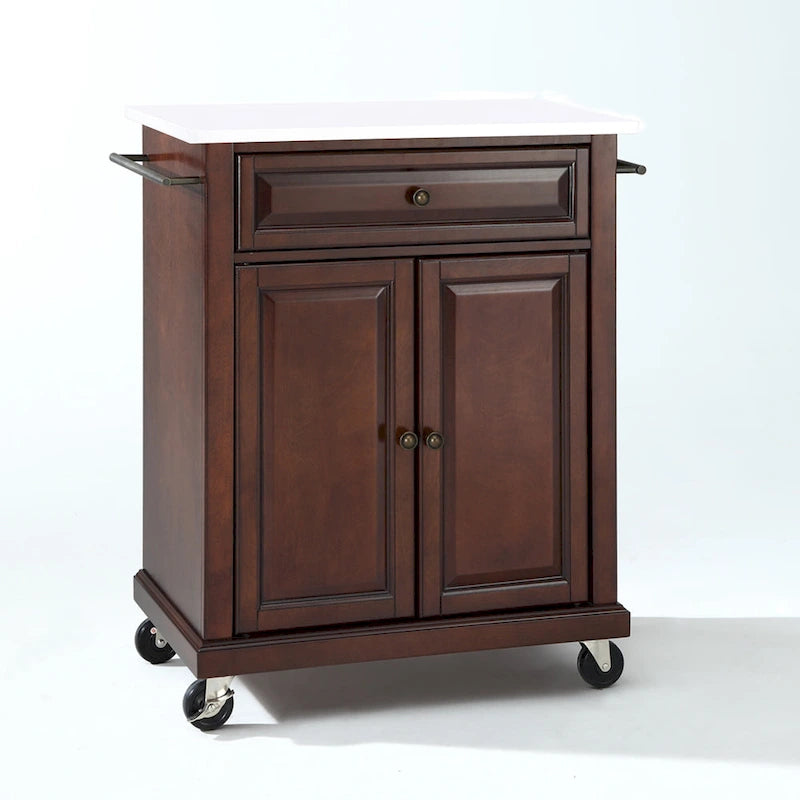 Portable Granite Top Kitchen Cart - 31 x 18 x 35.5 in