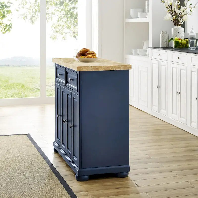 Kitchen Island with Wood Top - 42 W x 18 D x 36.36 H