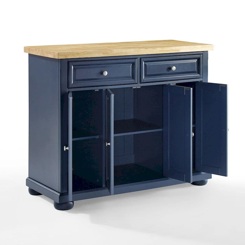 Kitchen Island with Wood Top - 42 W x 18 D x 36.36 H