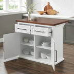 Kücheninsel mit weißer Holzplatte und Stauraum - 27 T x 42 W x 36 H