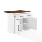 Kücheninsel mit weißer Holzplatte und Stauraum - 27 T x 42 W x 36 H