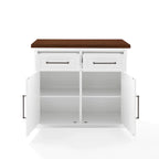 Kücheninsel mit weißer Holzplatte und Stauraum - 27 T x 42 W x 36 H
