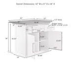 Kücheninsel mit weißer Holzplatte und Stauraum - 27 T x 42 W x 36 H