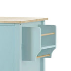 Kücheninselwagen aus Holz mit Schubladen und Schränken