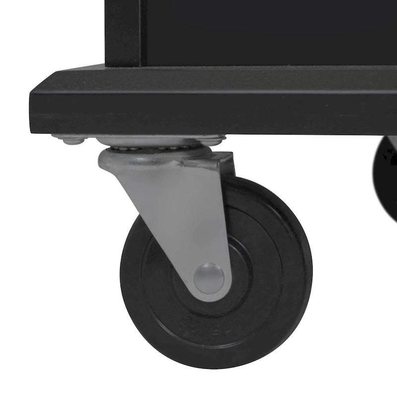53.9-Inch Rolling Kitchen Island with Drop-Leaf Top and Pull-Out Storage