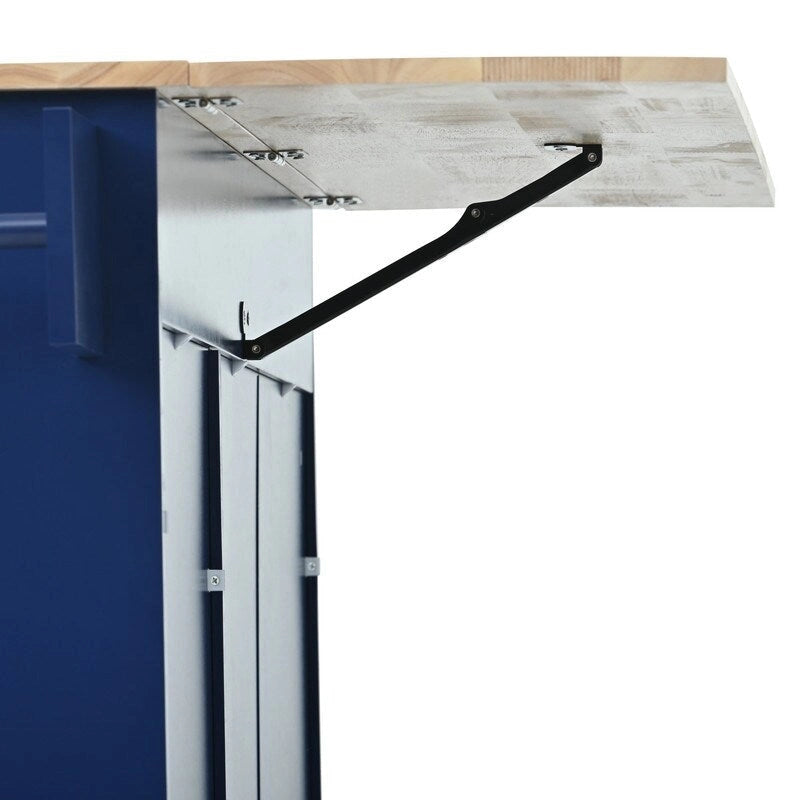 Rolling Kitchen Island with Solid Wood Top and Drop Leaf