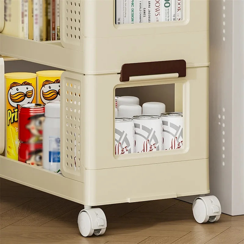 3-Tier Rolling Storage Cart with Locking Wheels