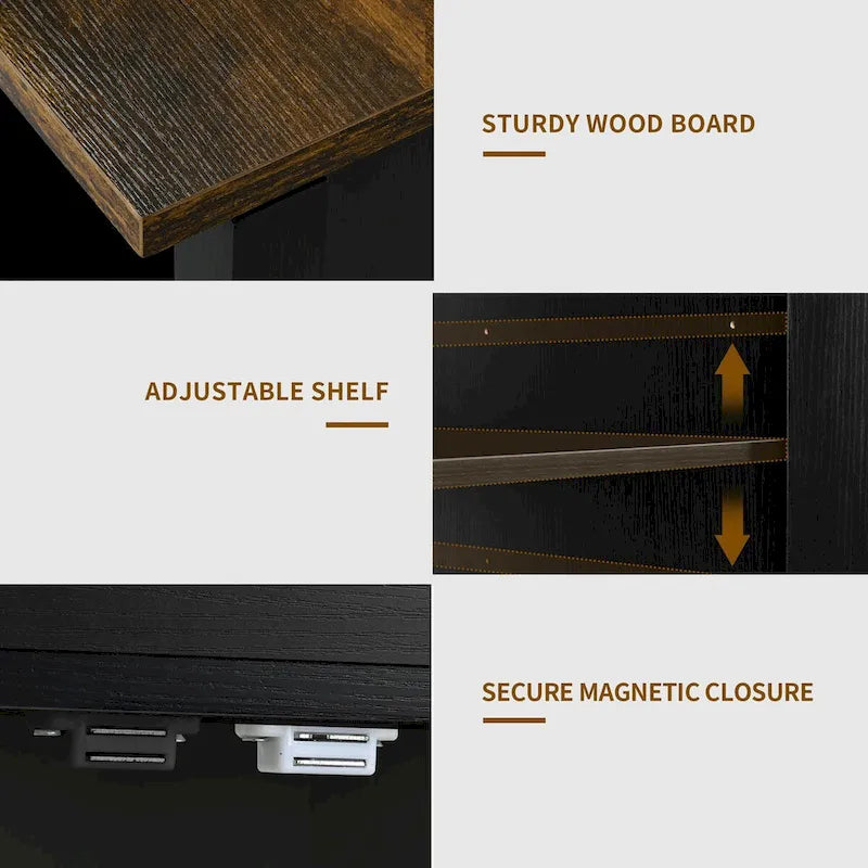 Rolling Kitchen Island Cart with Drawer and Storage Shelves