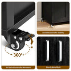 Rollbarer Kücheninselwagen mit Schublade und Ablageregälen